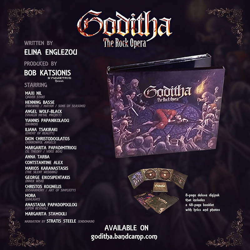 Ελίνα Εγγλέζου & Bob Katsionis – single “Fearless” από την Rock Opera “GODITHA”, από την Symmetric Records