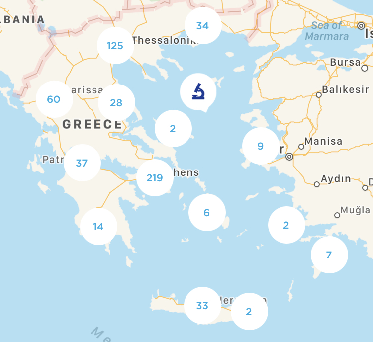 Τα διαγνωστικά κέντρα διαθέσιμα μέσω της επίσημης εφαρμογής ΕΟΤ  Visit Greece App
