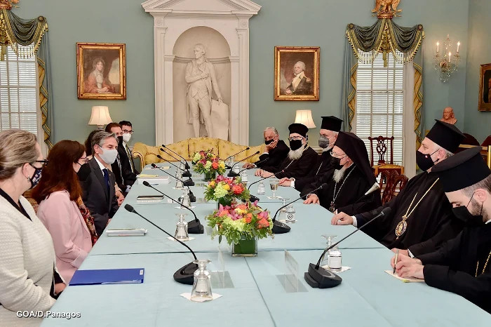 Ecumenical Patriarch Bartholomew meets with Secretary Blinken 
