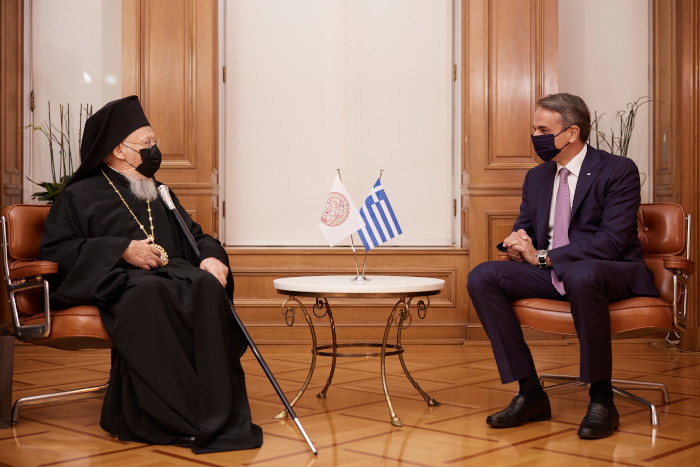 Συνάντηση του Πρωθυπουργού με τον Οικουμενικό Πατριάρχη κ.κ. Βαρθολομαίο