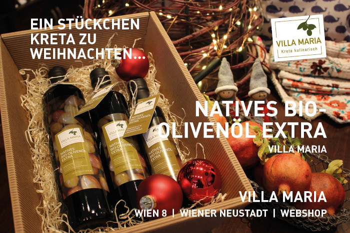 Ein Stückchen Kreta zu Weihnachten: Villa Maria – Natives Bio-Olivenöl Extra…
