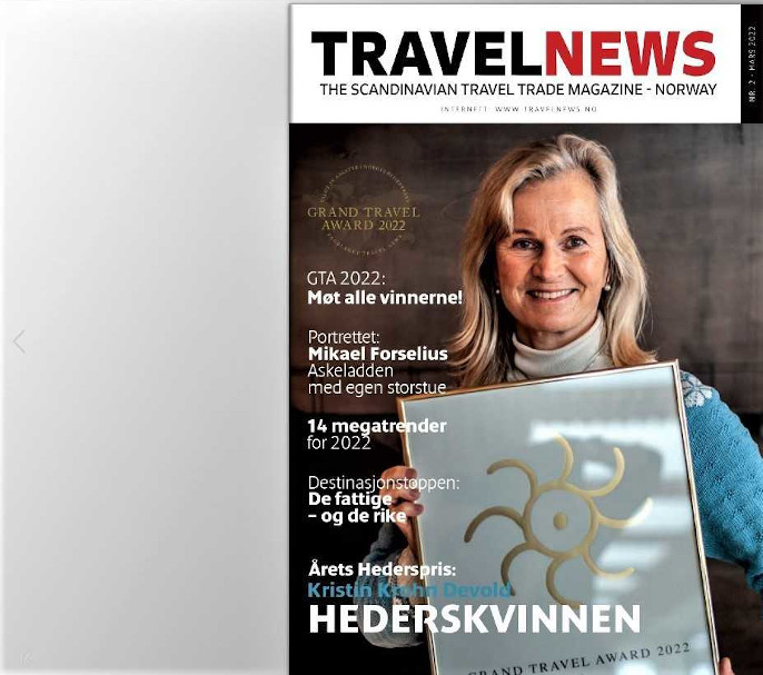 Βράβευση της Υπηρεσίας Ε.Ο.Τ. Σκανδιναβίας στα GRAND TRAVEL AWARD 2022 της Νορβηγίας