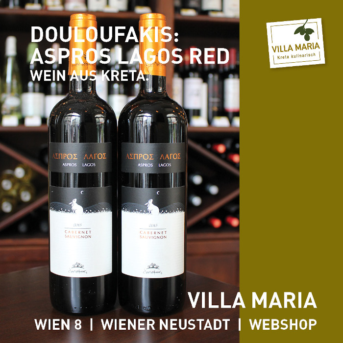Villa Maria – Wein der Woche: Douloufakis Winery: Aspros Lagos Red (Cabernet Sauvignon)
