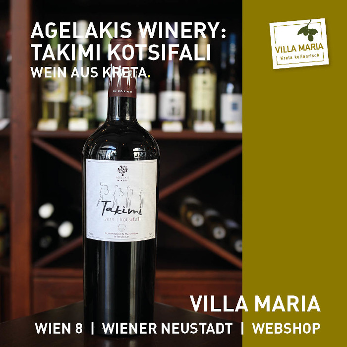 Villa Maria – Wein der Woche: Agelakis Winery – Takimi Kotsifali (Kotsifali-Merlot / Natural wine)