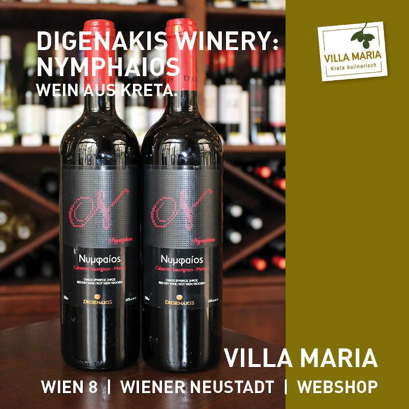 Villa Maria – Wein der Woche: Digenakis Winery – Nymphaios Red (Cabernet Sauvignon-Merlot)