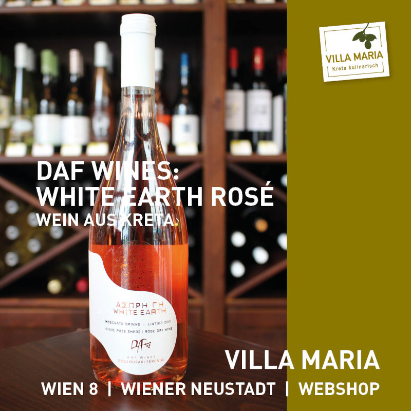 Villa Maria – Wein der Woche: DAF Wines – White Earth Rosé (Muscat Spinas-Liatiko)