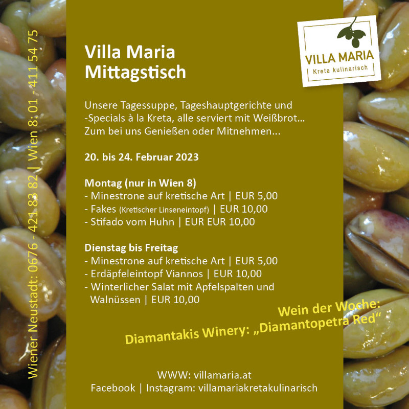 Diese Woche am Mittagstisch von Villa Maria | Kreta kulinarisch…