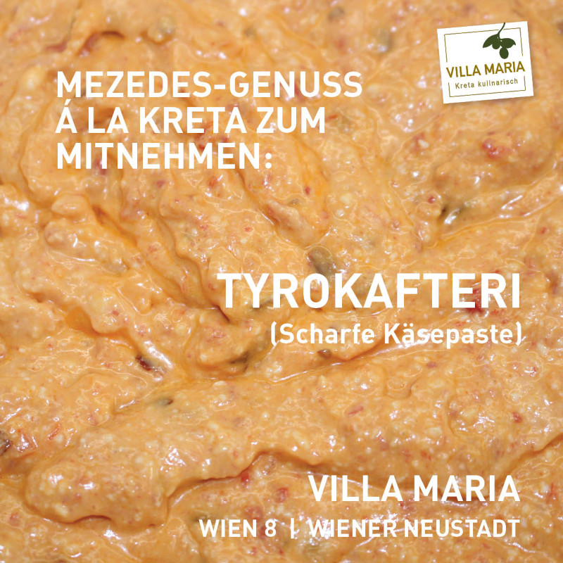 Mezedes-Genuss á la Kreta zum Mitnehmen: Tyrokafteri (Scharfe Käsepaste)