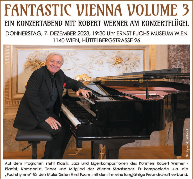 Ernst Fuchs Museum: Einladung „Fantastic Vienna Volume 3“ mit Robert Werner