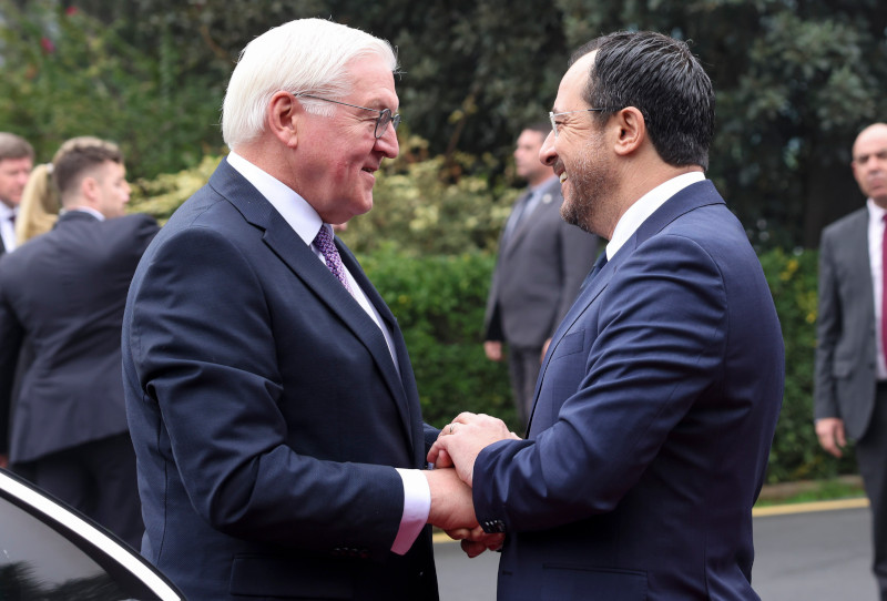 Ο Πρόεδρος της  Κυπριακής Δημοκρατίας υποδέχθηκε τον Πρόεδρο της Γερμανίας